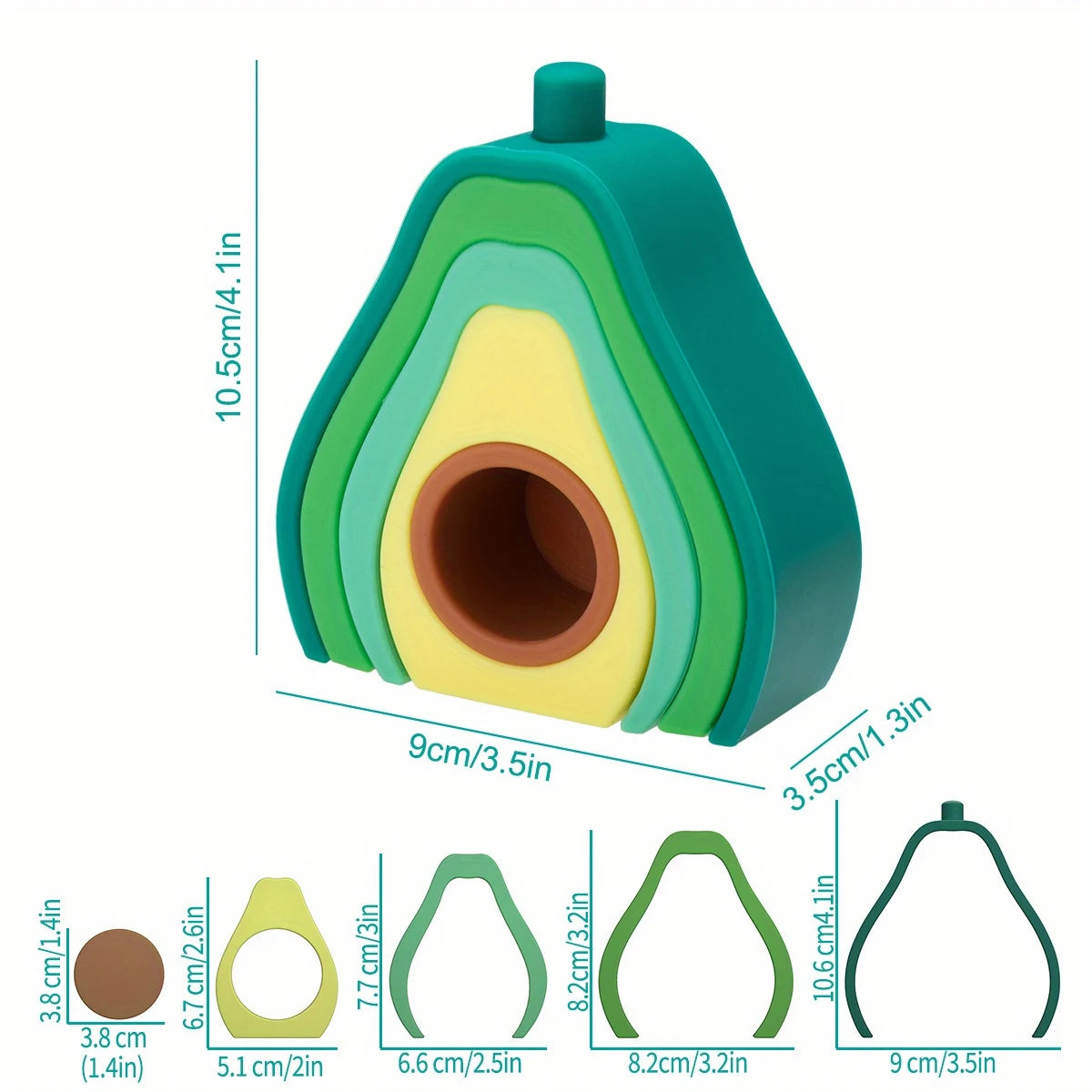 Silicone Stacking Toys Fruit for children multivariant