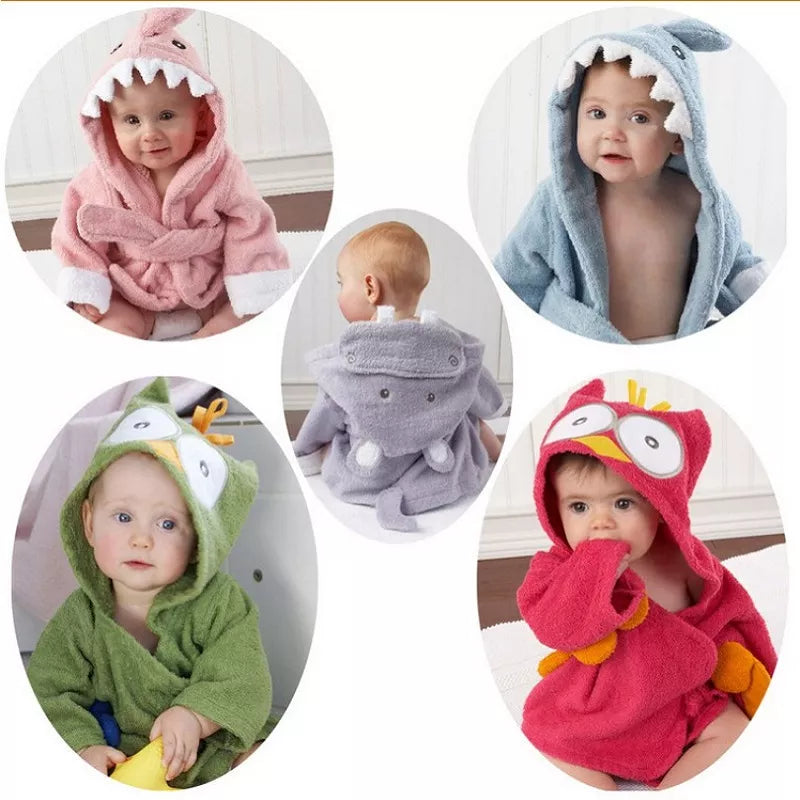 Bathrobe baby animal shape