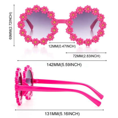 Occhiali da sole colorati "Fiori" per bambini Multivariante