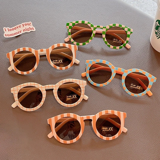 Colored "Checkered" sunglasses for children multivariant