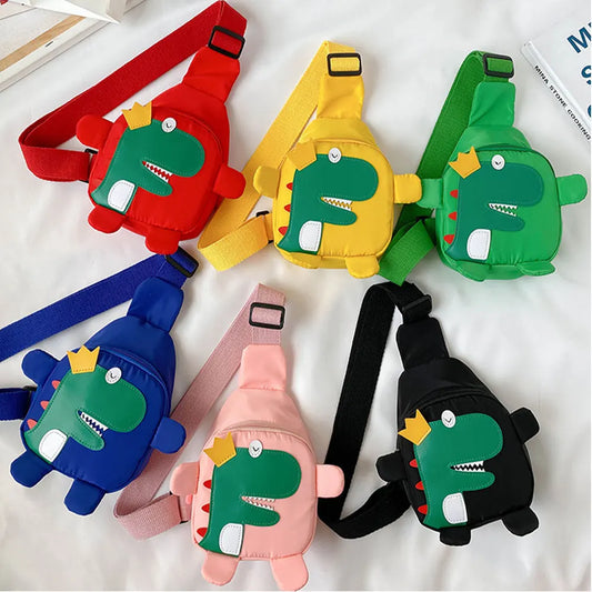 Mochila Bandolera Dino para Niños Multivariante 