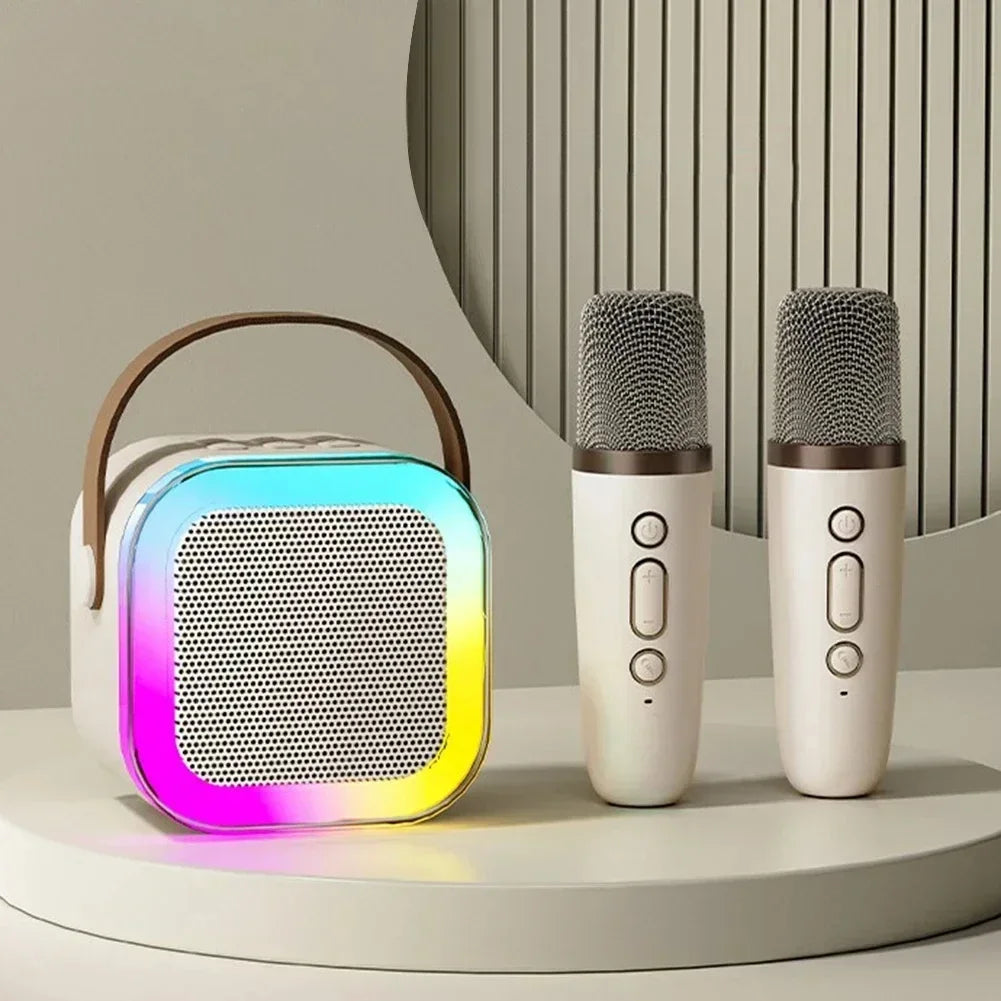 Mini Karaoke for Children and Adults Bluetooth 1 or 2 Microphones