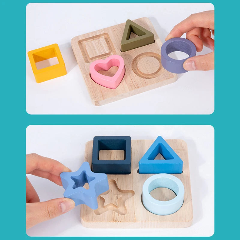 Puzzle Montessori "Formas" para Niños Multivariante 