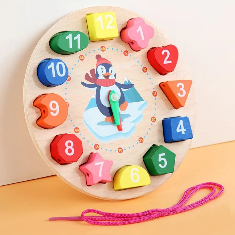 Montessori Wooden Clock Educational Game