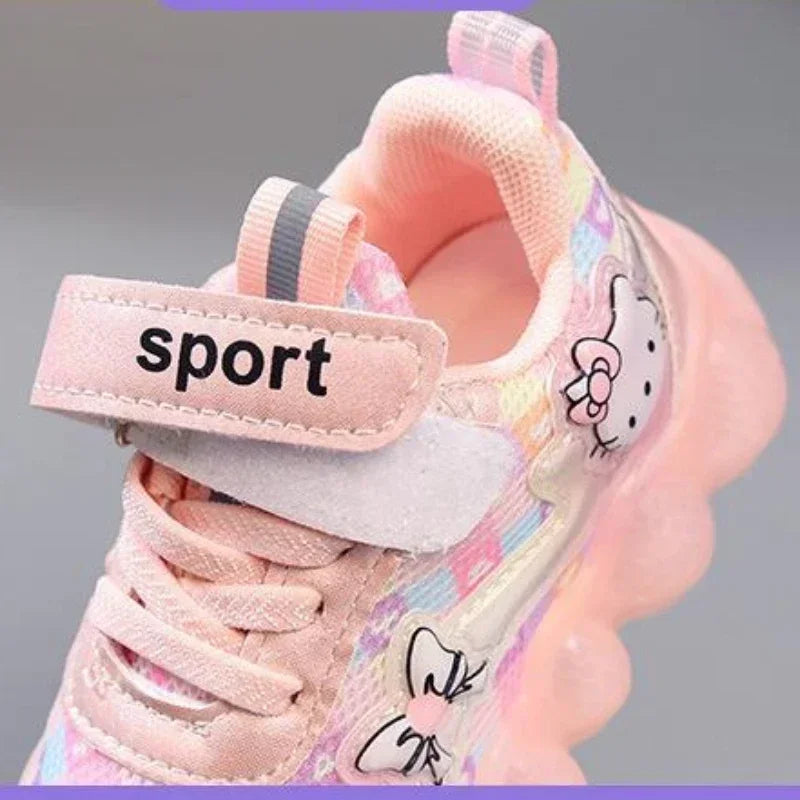 Scarpe da ginnastica traspiranti con LED a forma di cartone animato per bambini