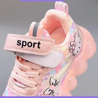 Scarpe da ginnastica traspiranti con LED a forma di cartone animato per bambini