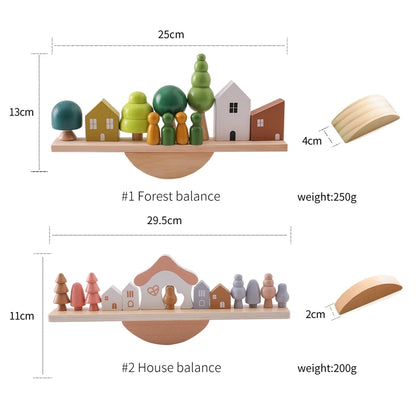 Montessori Wooden Toy Stacking&Threading for children multivariant