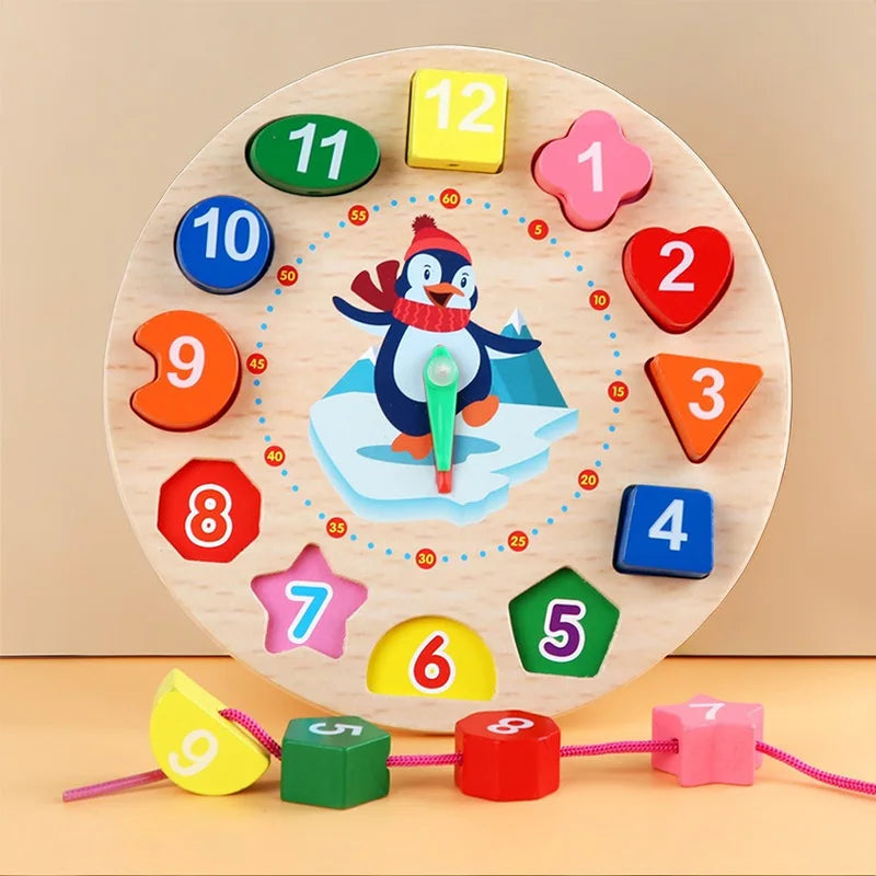 Montessori Wooden Clock Educational Game