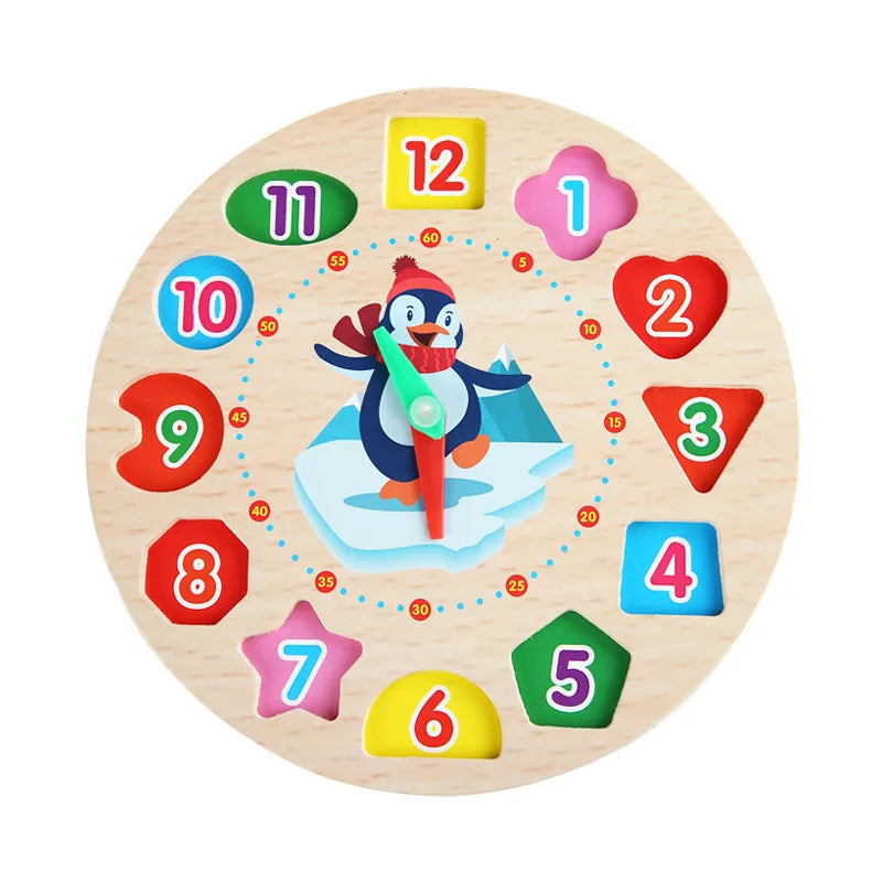 Montessori Wooden Clock Educational Game