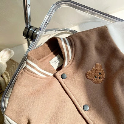 Chaqueta Universitaria con Oso para Niño