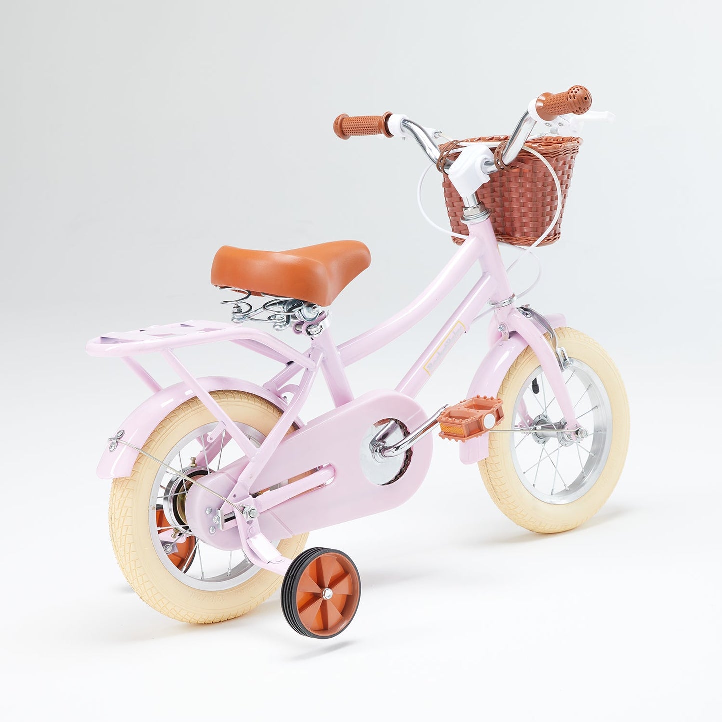 Bicicleta de diseño de 12 pulgadas, color rosa caramelo