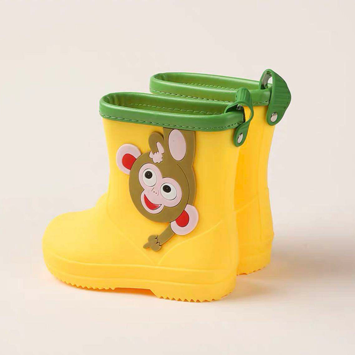 Botas De Lluvia Niño Amarillo Mono