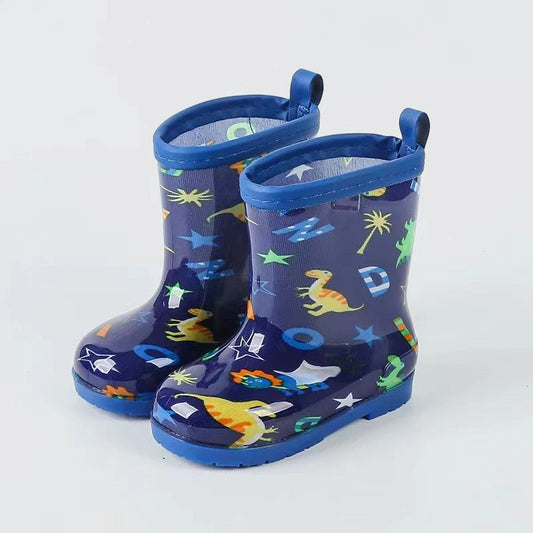 Rain Boots Kids Blue Dinosaur