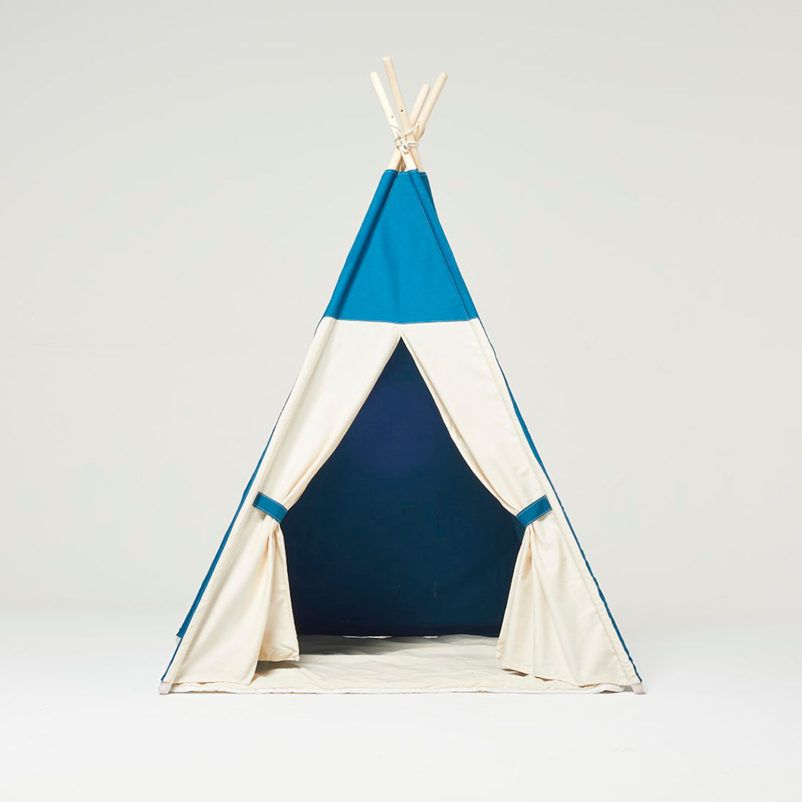 Teepee Play Tent Dark Blue and White with Cushion